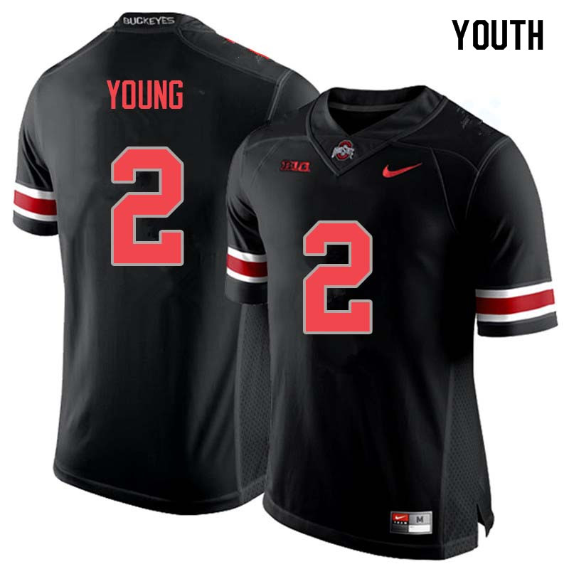Ohio State Buckeyes Chase Young Youth #2 Blackout Authentic Stitched College Football Jersey